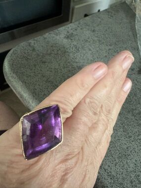 Amethyst 14 K Ring Mined In Korea